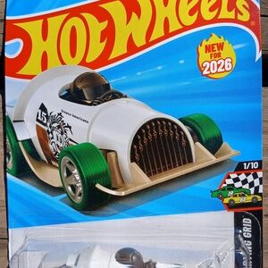 Mattel Hot Wheels Hot Coffee, Instant Boost White and Green Speedster Cup Shaped